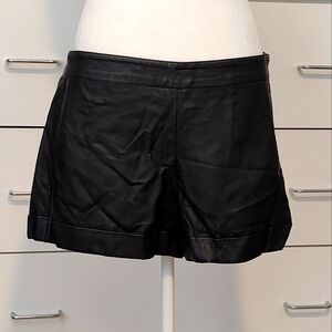NWT! French Connection Faux Leather mini shorts